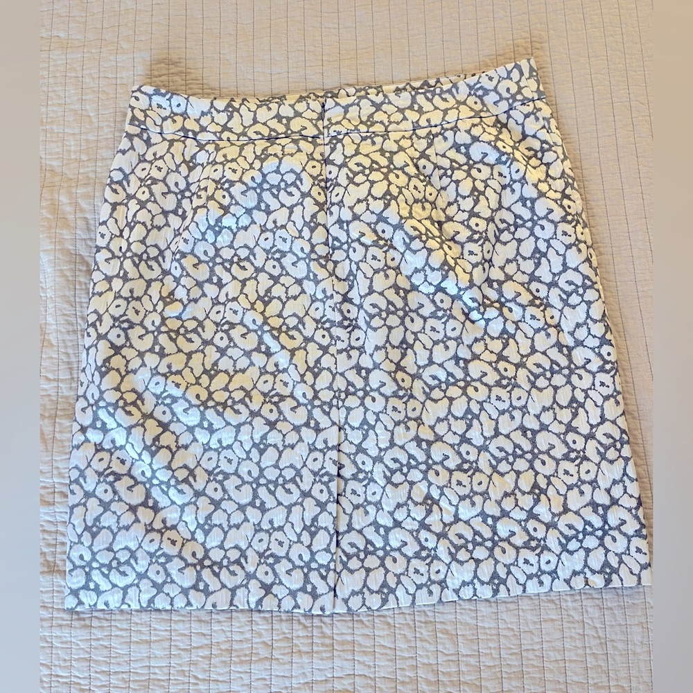 Calvin Klein Plus Sz Silver Leopard Print Textured Pencil Midi Skirt Size 18W